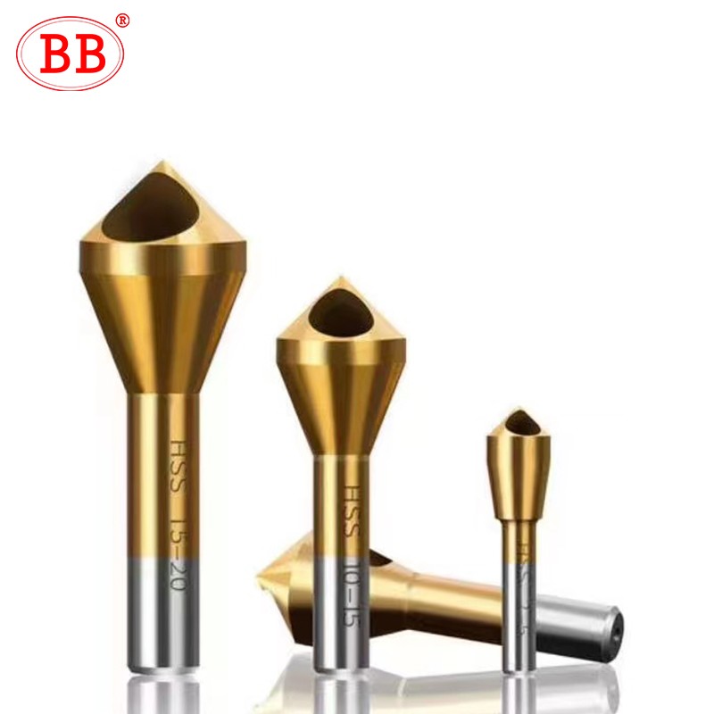 BB Deburring Chamfering Cutter Drill Bit Drill Bit Titanium Coated Smooth Metal Hole 90 Degree