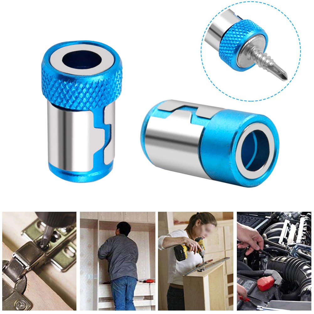 1/4" Alloy Steel Screwdriver Bits Magnetic Ring for 6.35mm Shank Anti Corrosion Drill Bit Magnet Strong Ring