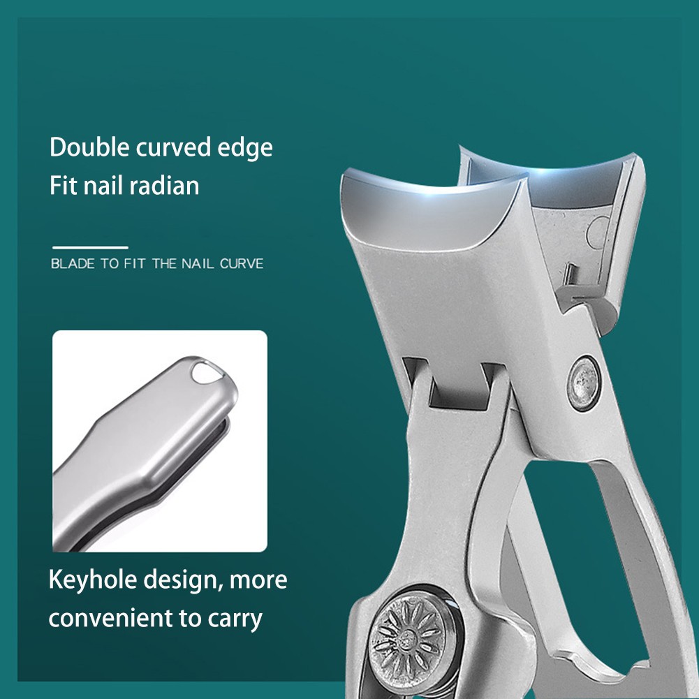 Portable Ultra Sharp Nail Clipper Toenail Clipper Steel Wide Jaw Opening Anti-splash Toenail Cutter Manicure Nail Trimmer