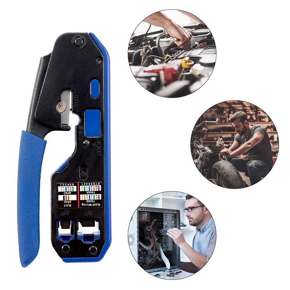 Multifunction Connector Crimp Plier Cable 8P/6P/CAT5/CAT6 Crystal Head Clip Mesh Crimper Tool Cable Pliers Wire Stripper