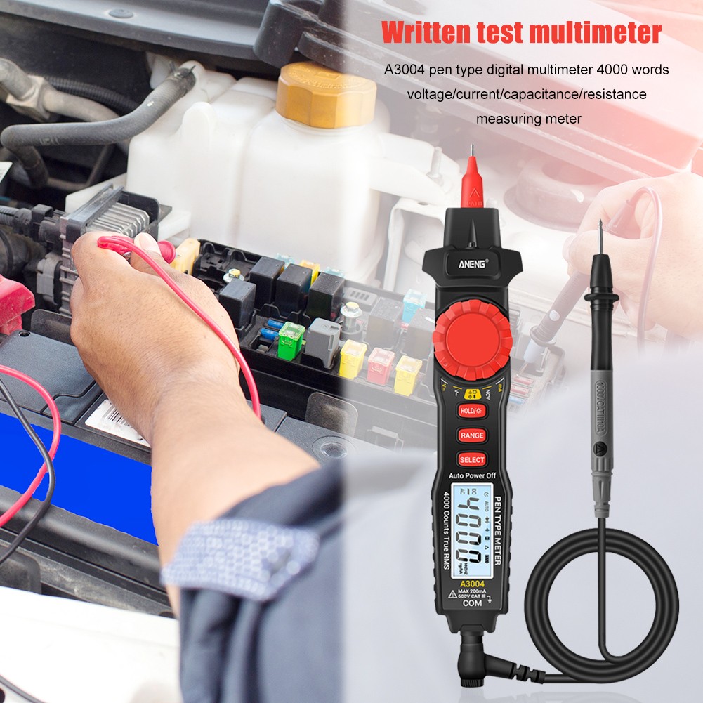 ANENG A3004 Multimeter Pen Type Meter 4000 Counts Non Contact AC/DC Voltage Resistance Capacitance Diode Continuity Tester Tool