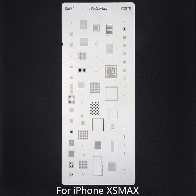 1pc Stainless Steel IC Chip BGA Reballing Stencil Kits Soldering Template Set for iPhone XS Max/XR/XS/X/8 Plus/8/7 Plus/7/6S Plus/6