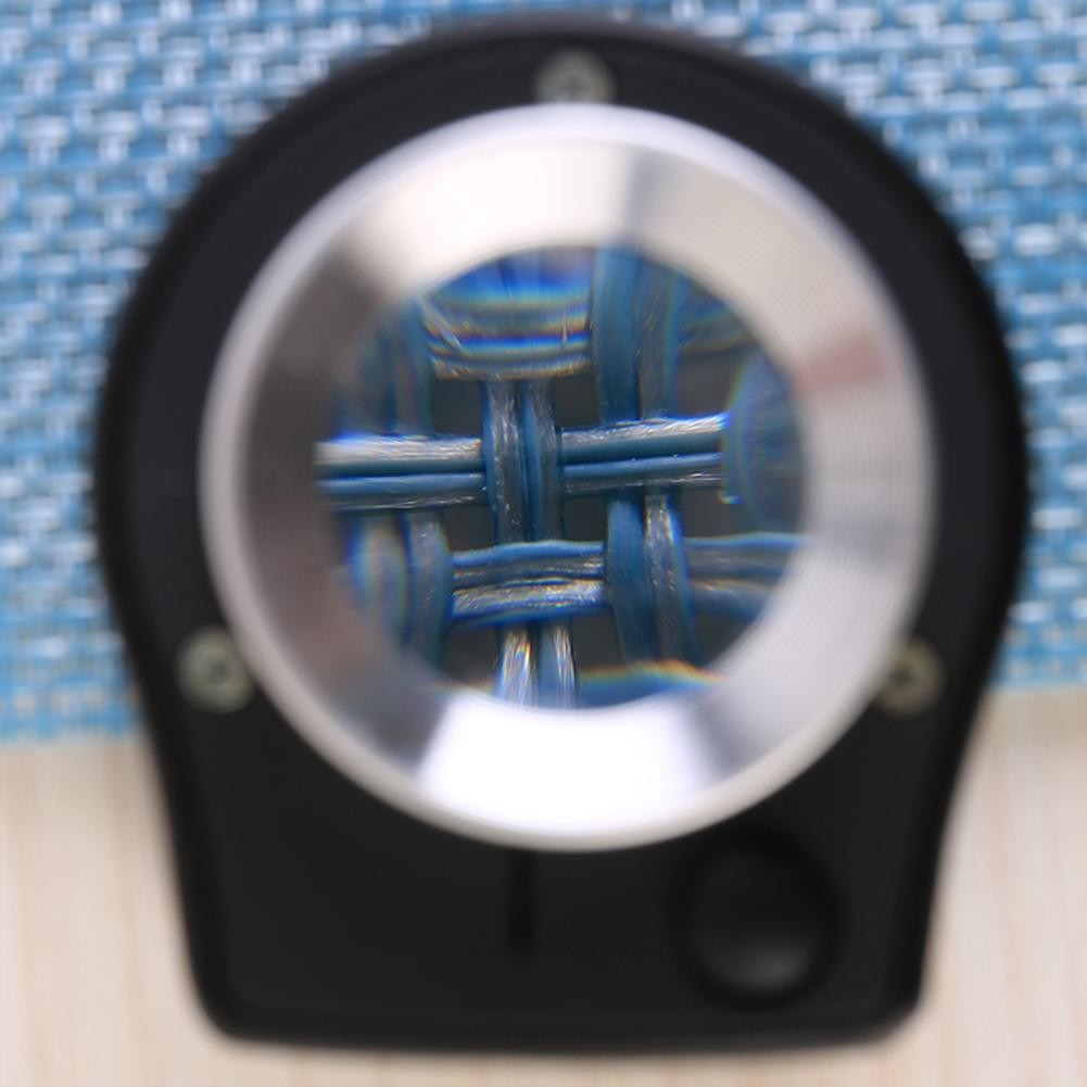 30X Optical Glass Lens Magnifier 6 LED Full Metal Folding Linen Tester Loupe Magnifying Glass Multi Anti Magnifier