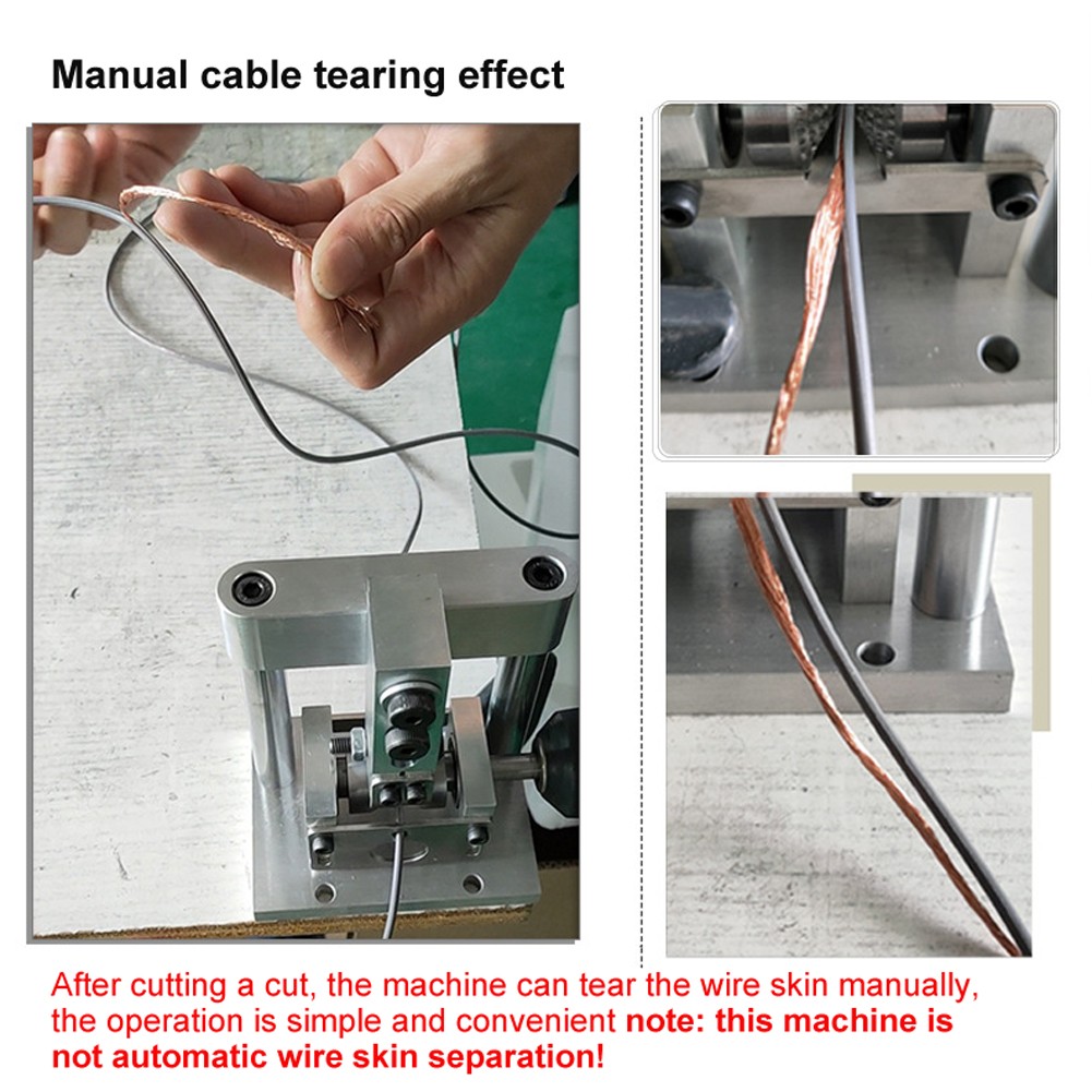 Portable household wire stripper manual wire peeling tool cable stripping machine with hand crank use with electric hand drill