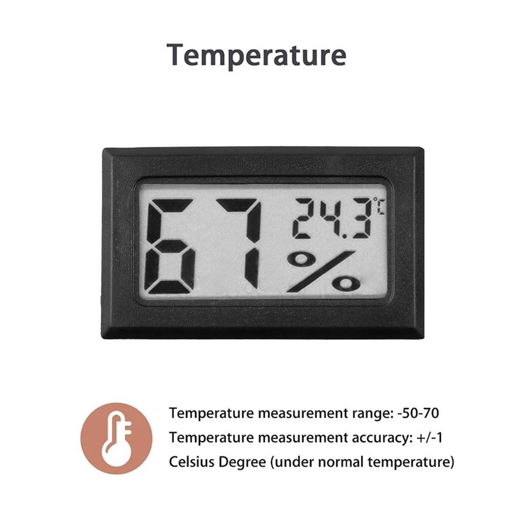 Mini Temperature Sensor Digital LCD Thermometer Hygrometer Indoor Waterproof Thermometer Meter