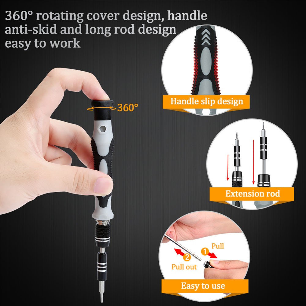 115 in 1 Screwdriver Set Magnetic Screwdriver Bit Torx Multi Mobile Phone Electronic Device Repair Tool Kit Hand Tool