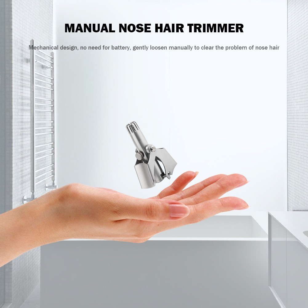Stainless Steel Manual Nose Hair Trimmer For Shaving Ear Hair Multifunctional Practical Convenient Trimming Shaver