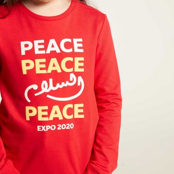 Expo 2020 Graphic Print Pullover with Long Sleeves