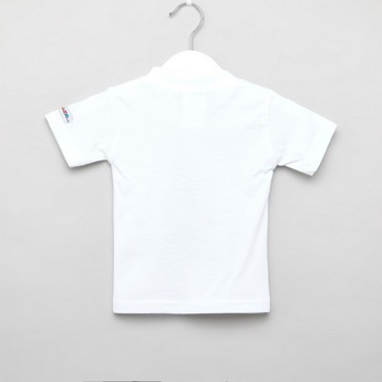 Just Add A Kid Policeman Print T-shirt with Short Sleeves