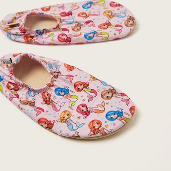 Slipstop Mermaid Print Slip-On Shoes