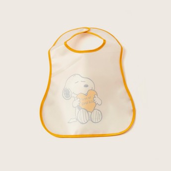 Disney Snoopy Print Bib with Snap Button Closure - Set of 2