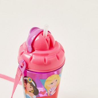 Disney Princess Printed Bottle with Strap - 440 ml