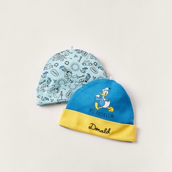 Donald Duck Print Beanie - Set of 2