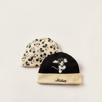 Mickey Mouse Print Beanie - Set of 2