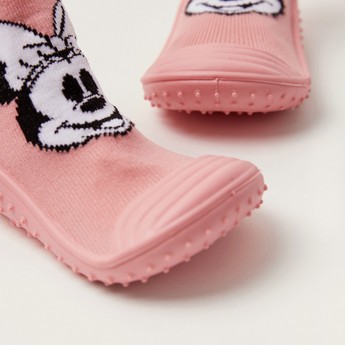 Disney Minnie Mouse Print Sneaker Booties