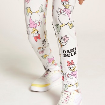 Disney Daisy Duck Print Leggings with Elasticised Waistband