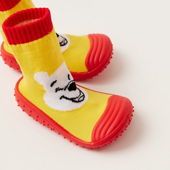 Winnie the Pooh Textured Soft Slip-On Booties