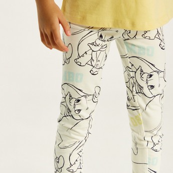 Disney Dumbo Printed Leggings with Elasticised Waistband