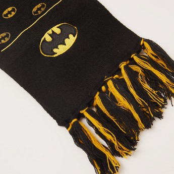 Batman Textured Scarf with Tassel Detail