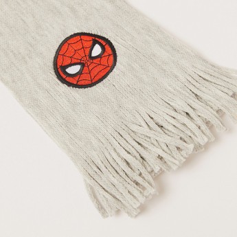 Spider-Man Embroidered Scarf with Fringes