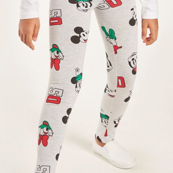 Disney All-Over Minnie Mouse Print Leggings with Elasticated Waistband