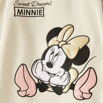 Disney Minnie Mouse Print Night Dress with Long Sleeves