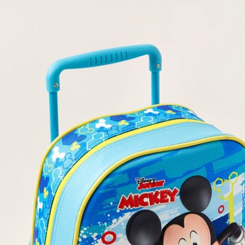 Disney Mickey Mouse Print 3-Piece Trolley Backpack Set - 12 Inches