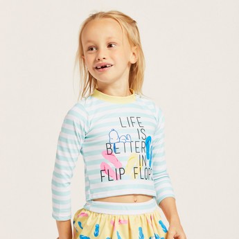 Peanuts Graphic Print T-shirt and Shorts Set