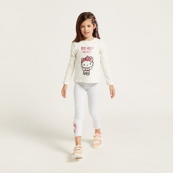 Sanrio Hello Kitty Print T-shirt with Long Sleeves - Set of 2