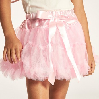 Charmz Bow Accented Tutu Skirt with Elasticated Waistband