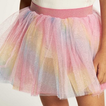 Charmz Glittery Tutu Skirt with Elasticated Waistband