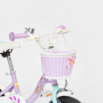 Chipmunk Printed Bicycle with Basket - 12 inches