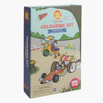 Tiger Tribe Transport Colouring Set