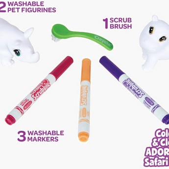 Crayola 4-Piece Scribble Scrubbie Safari - Rhino and Hippo