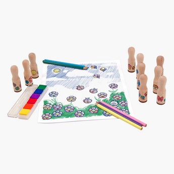 Melissa and Doug Deluxe Happy Handle Stamp Set