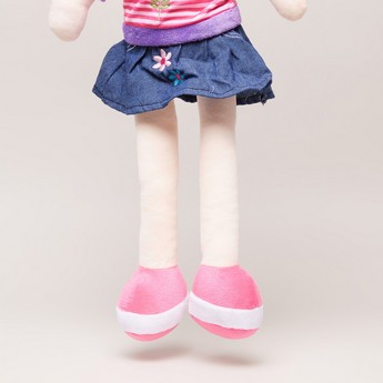 Juniors Doll with Pink Top and Denim Skirt - 60 cms