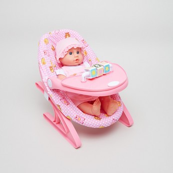 Nursery Baby Doll Playset with 5-in-1 Accessories