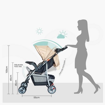 Moon Foldable Baby Stroller with Canopy