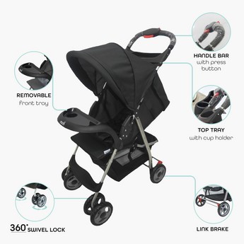 Moon Foldable Baby Stroller with Canopy