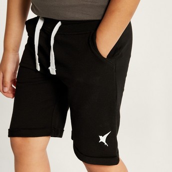 Juniors Solid Shorts with Pocket Detail and Elasticised Waistband