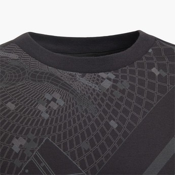 adidas Printed Crew Neck T-shirt with Short Sleeves