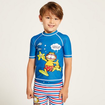 Garfield Print 2-Piece Rashguard Set