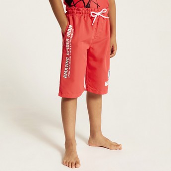 Spider-Man Print Swim T-shirt and Shorts Set