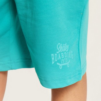 Juniors Solid Shorts with Drawstring Closure and Pockets