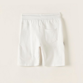 Kappa Logo Detail Shorts with Drawstring Closure and Pockets