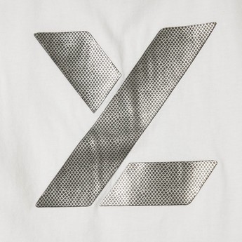 XYZ Printed Crew Neck T-shirt with Short Sleeves