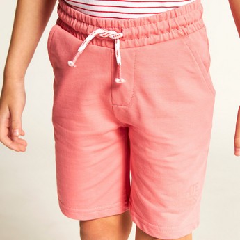 Juniors Solid Shorts with Drawstring Closure and Pockets