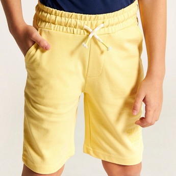 Juniors Solid Shorts with Drawstring Closure and Pockets