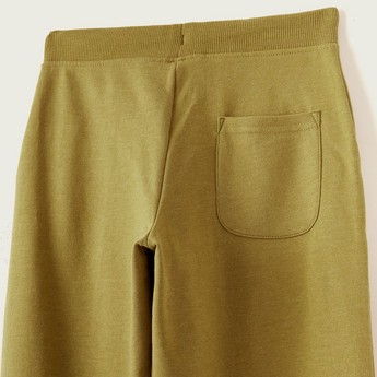 Juniors Solid Knit Pants with Pockets and Drawstring Closure