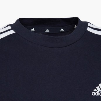 adidas Printed Crew Neck T-shirt with Short Sleeves